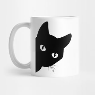 Spying Black Cat Mug